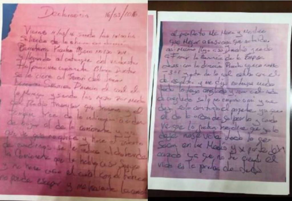 Deja mensaje escolta del Ferrari rojo <br> antes de morir