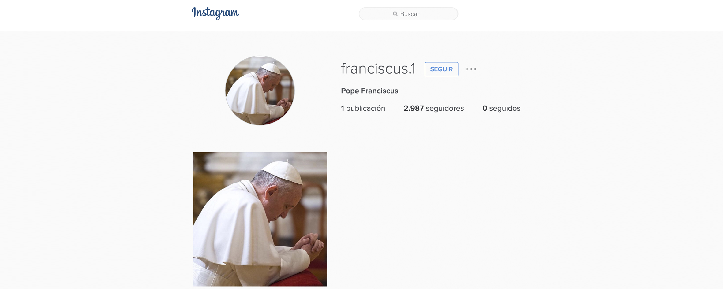 Inicia Papa ‘aventura’ en Instagram