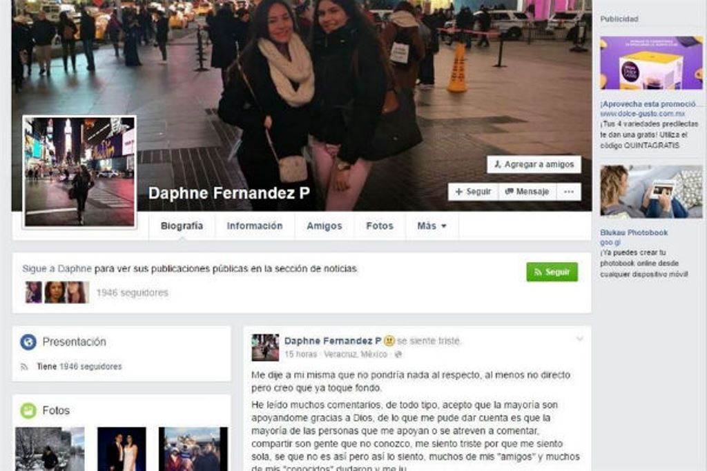 Rompe el silencio joven violada en Veracruz, publica carta en facebook