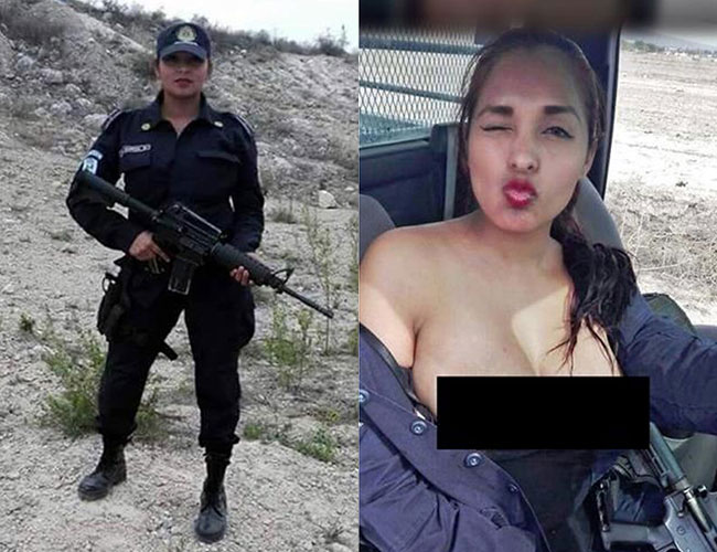 Renuncia mujer policía que posó desnuda en patrulla