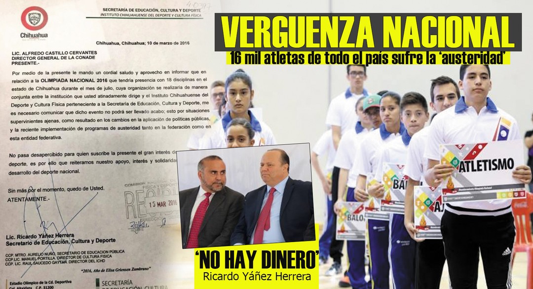 Cancelan olimpiada nacional por “falta de recursos”