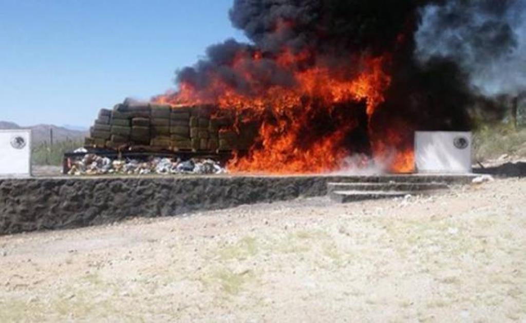 Destruyen más de 7 toneladas de enervantes