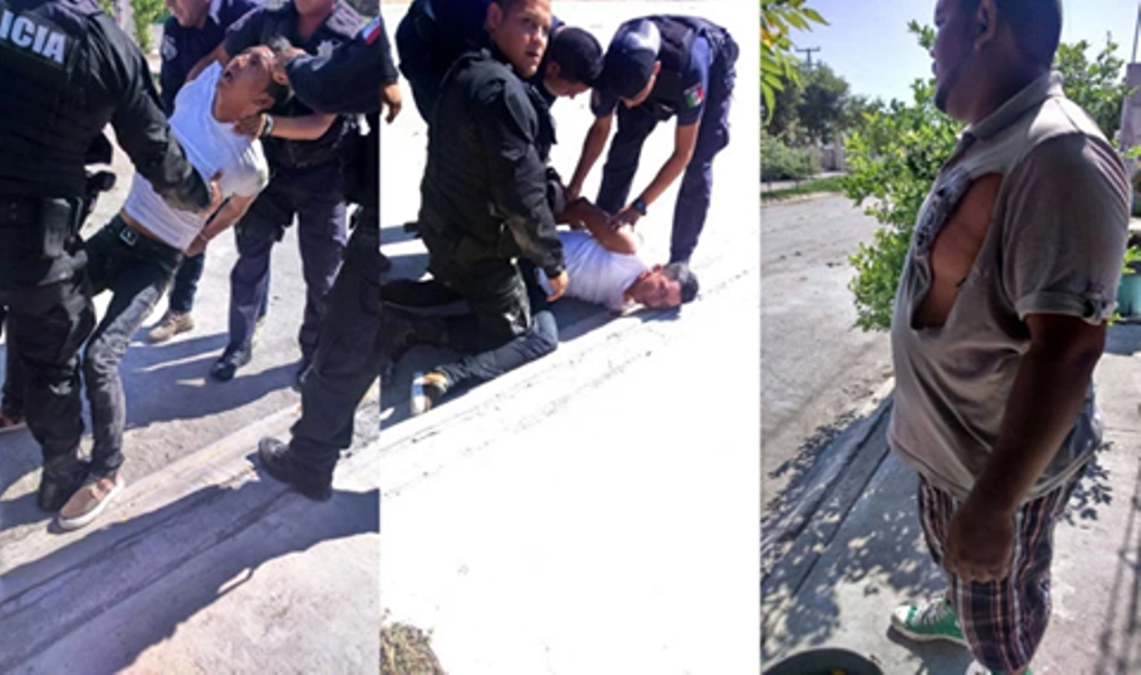 Exhiben brutal golpiza de policías en Monclova