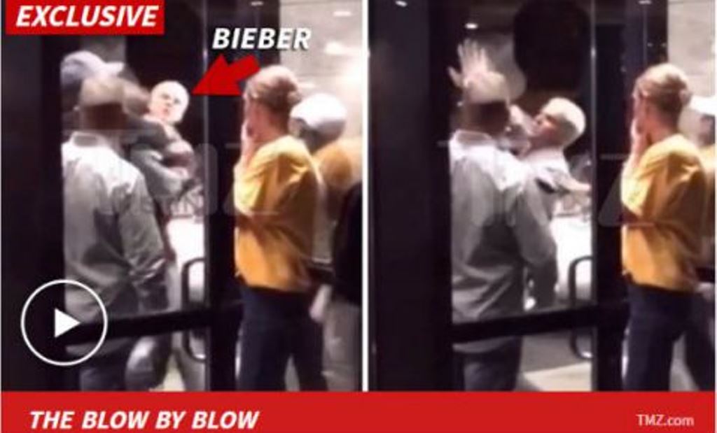 Noquean a Justin Bieber