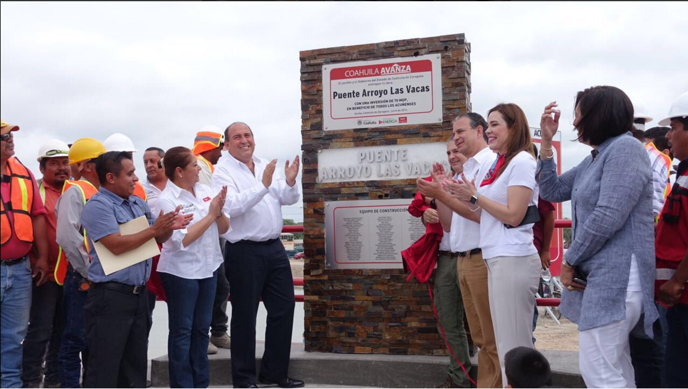 Inaugura Rubén puente del <br>Arroyo Las Vacas en Acuña