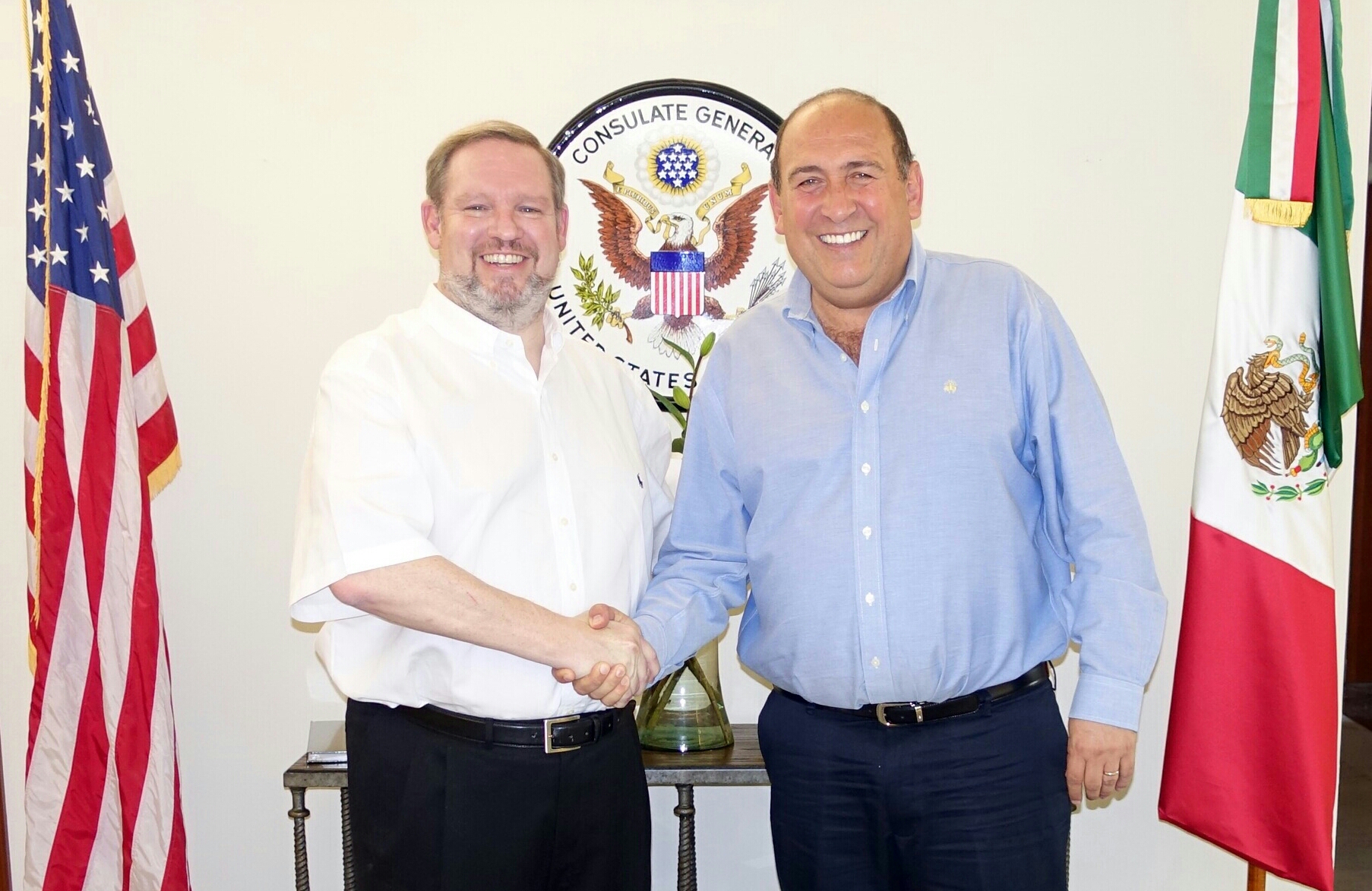 Se reúne Rubén  Moreira con <br> Cónsul  de EU en Monterrey