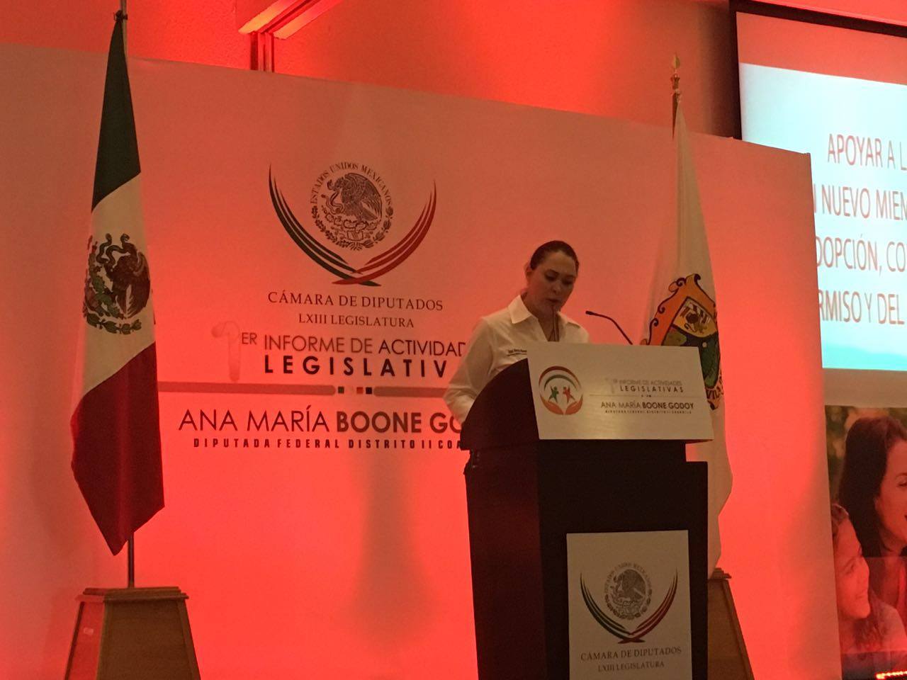 Presenta Ana María Boone primer <br>informe de actividades legislativas