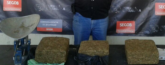 Asegura Fuerza Coahuila 8 kilos de droga; hay un detenido