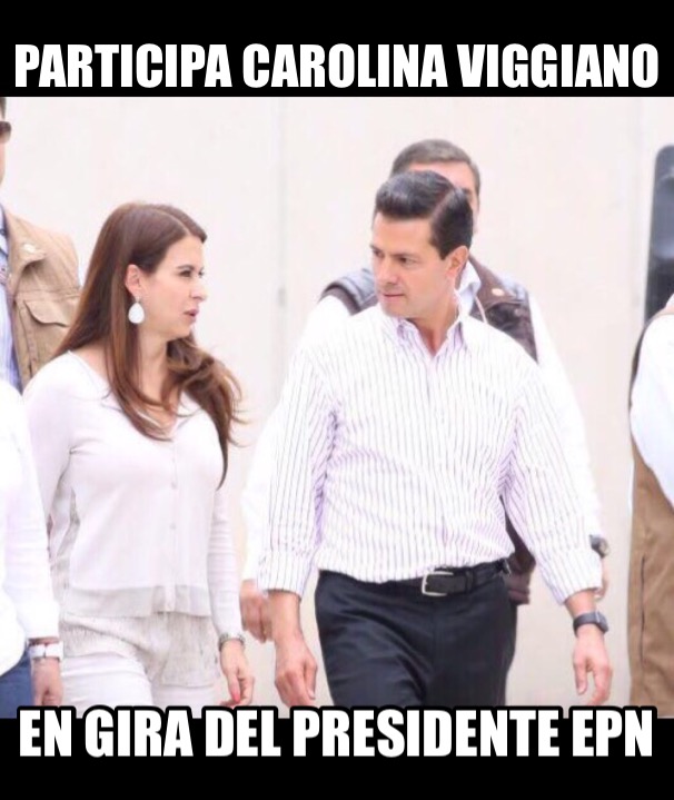 Acompaña Carolina Viggiano a<br>EPN en gira por Hidalgo