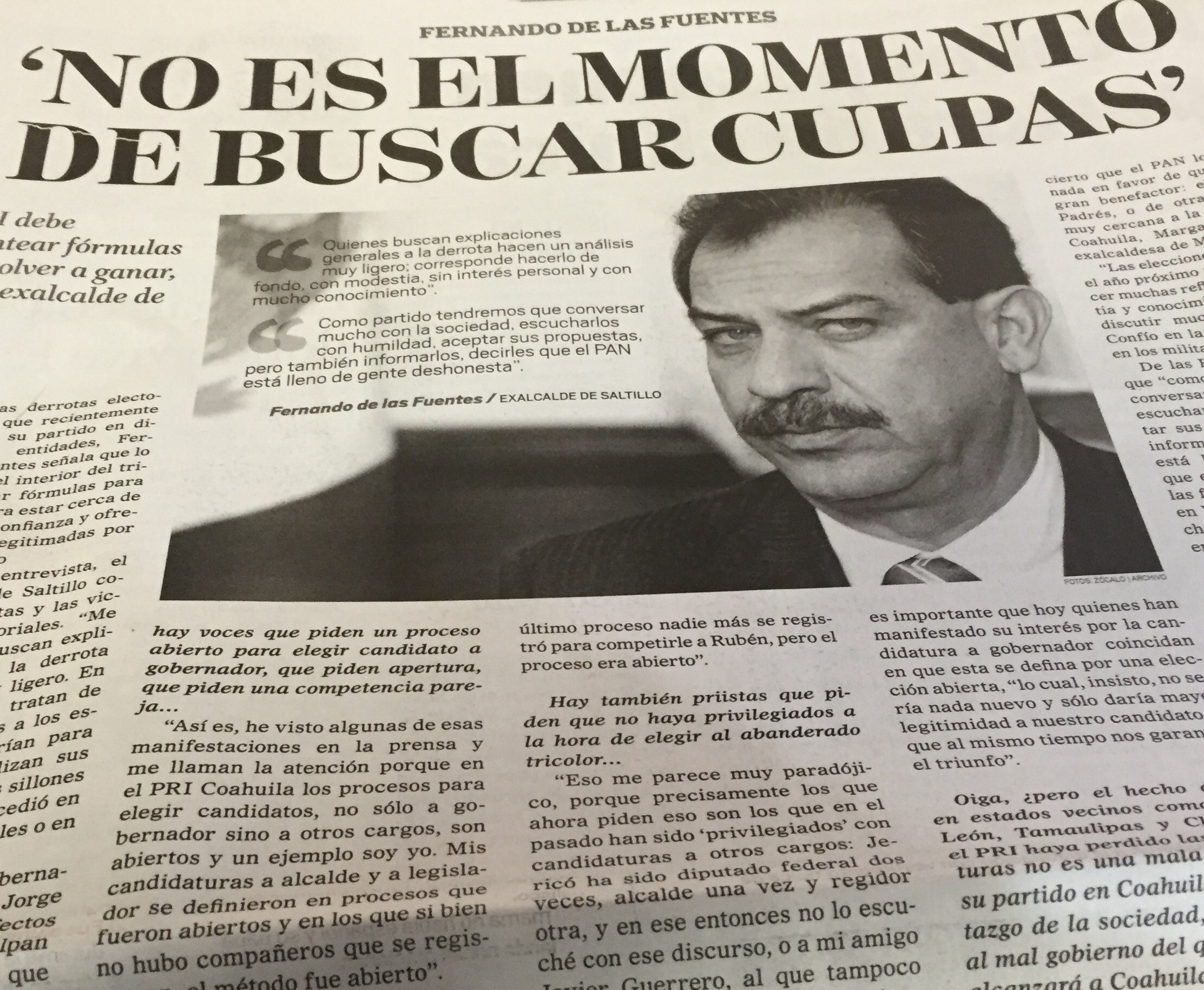 “No es el momento <br> de buscar culpas” 