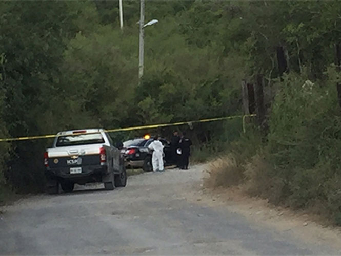 Pareja calcinada al sur de Monterrey
