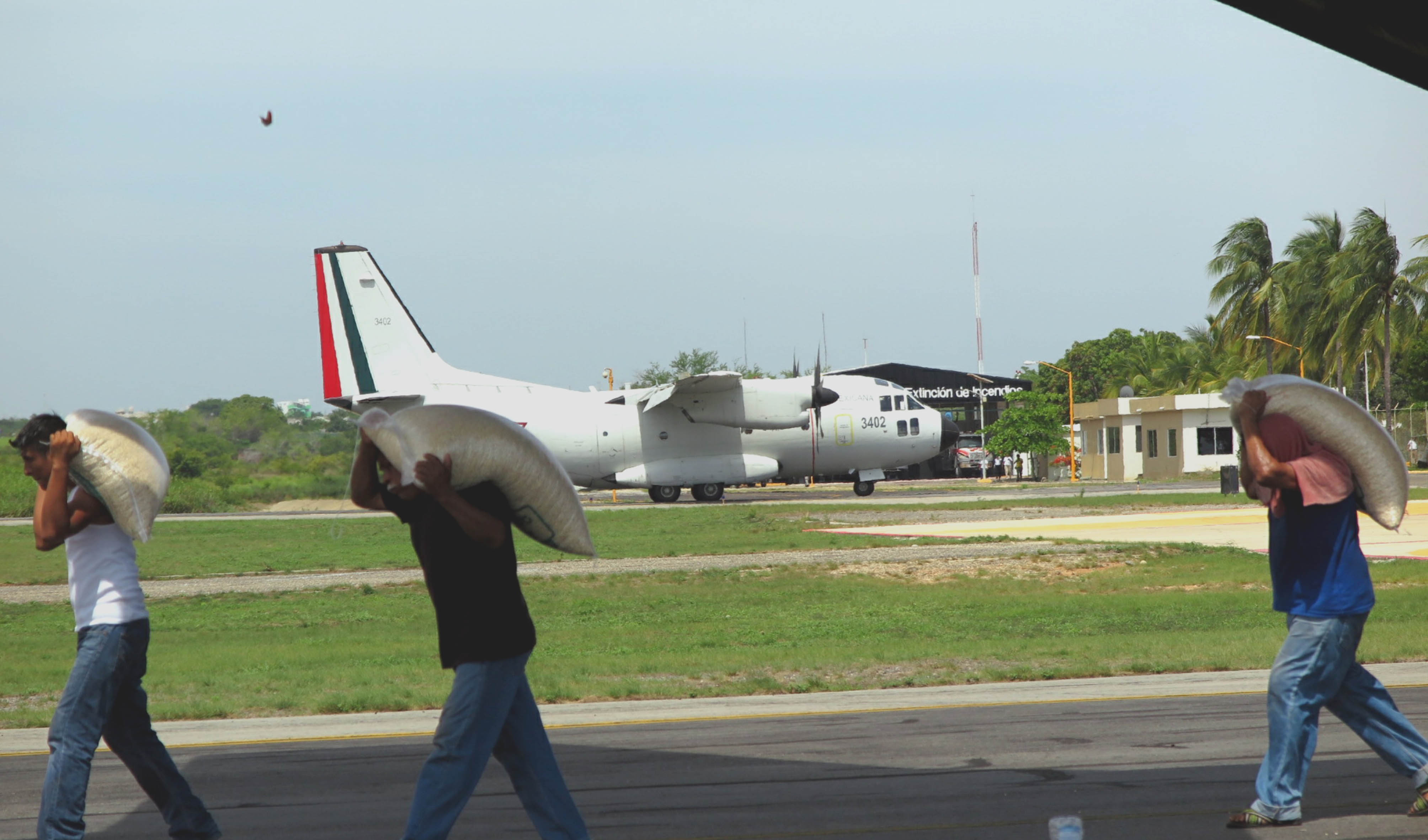 Trasladan vía aérea más de 80 toneladas de maíz a Oaxaca
