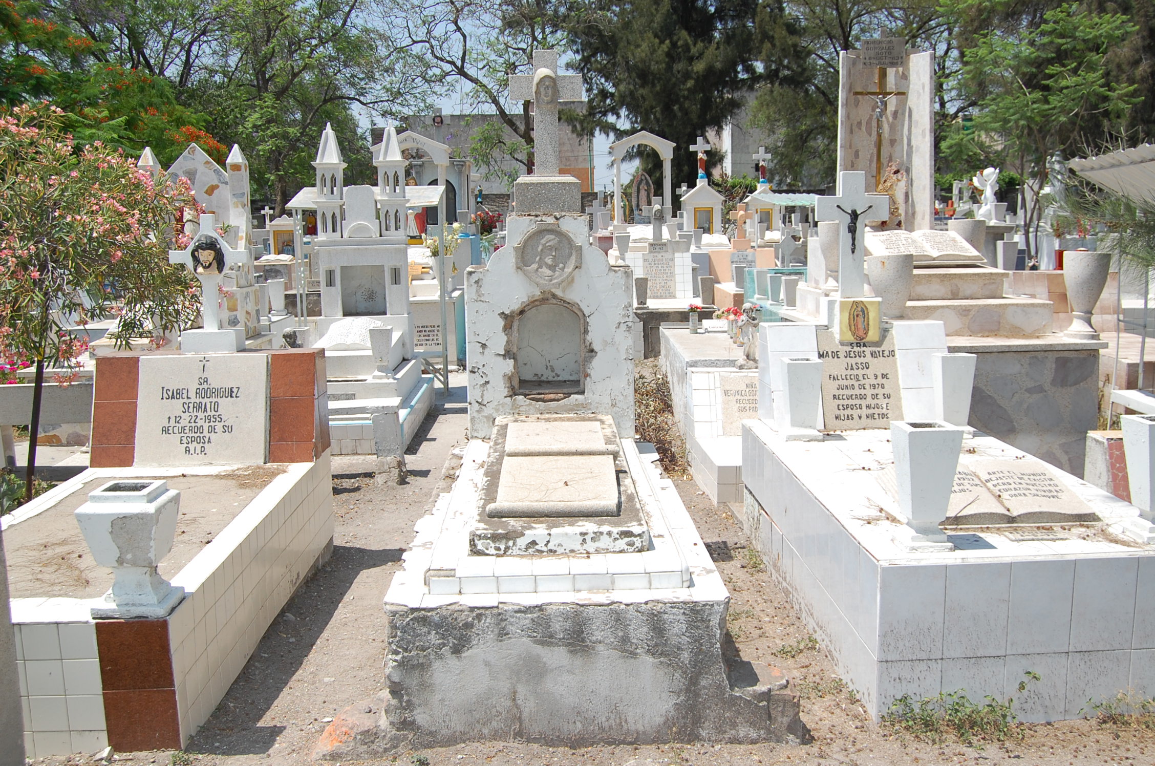 Se cuelga junto a la tumba de su esposa