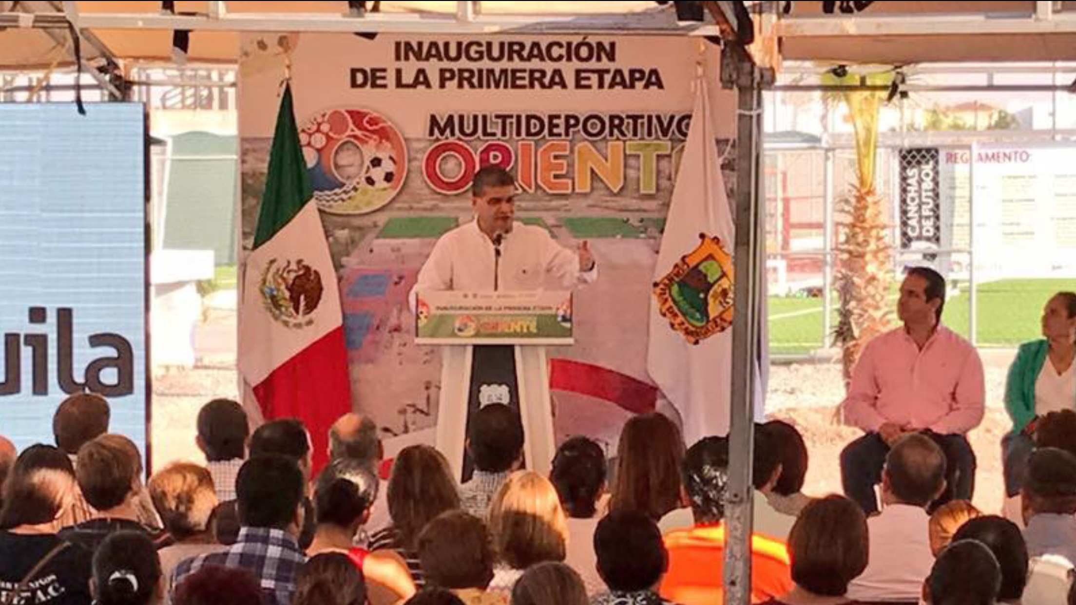 Inauguran Rubén y Riquelme <br>Multideportivo Oriente en Torreón