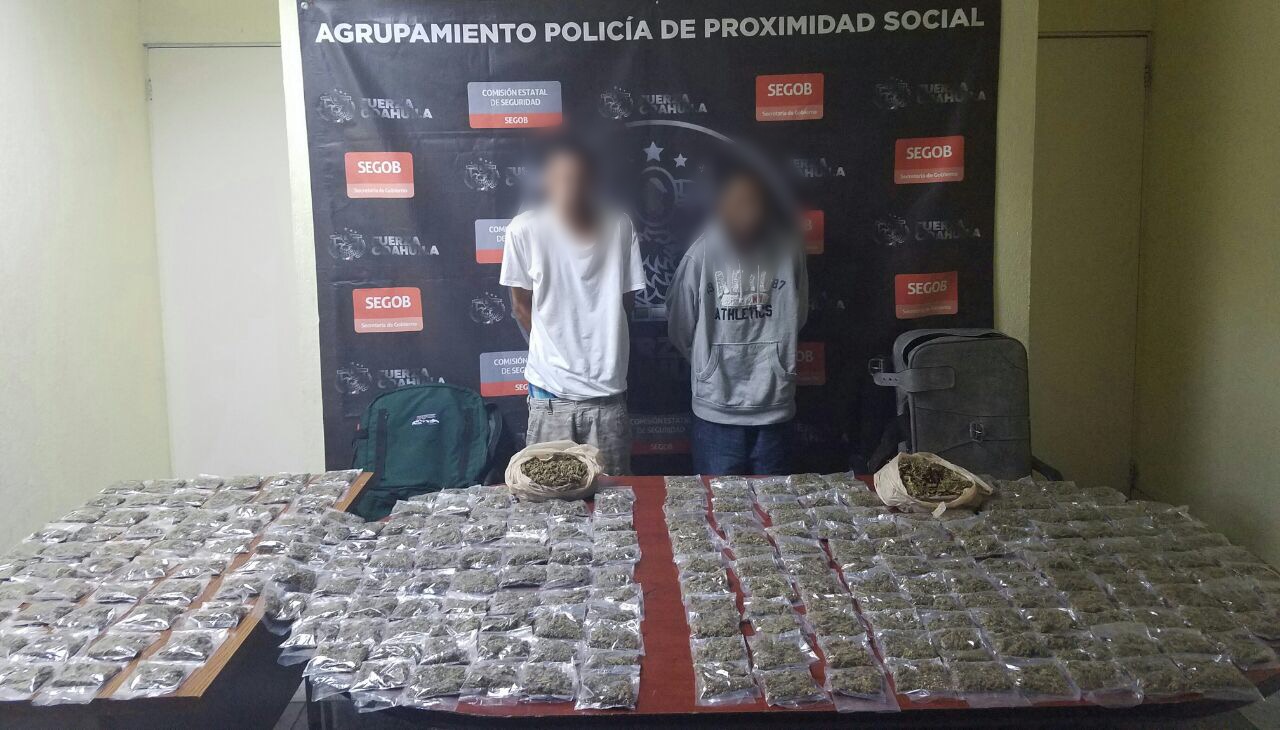 Decomisa Fuerza Coahuila 7 <br>kilos de droga; hay dos detenidos
