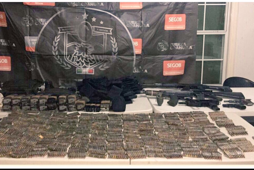 Asegura Fuerza Coahuila arsenal <br>y equipo táctico en Múzquiz