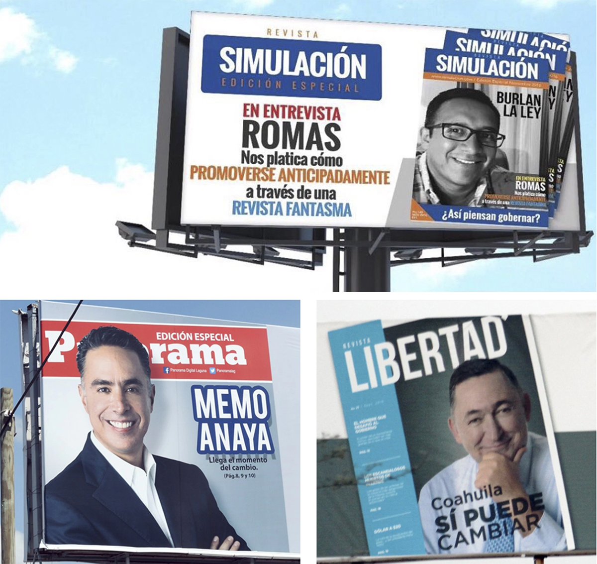 Parodia a políticos “gandallas”; desnuda <br>simulación con revistas fantasmas