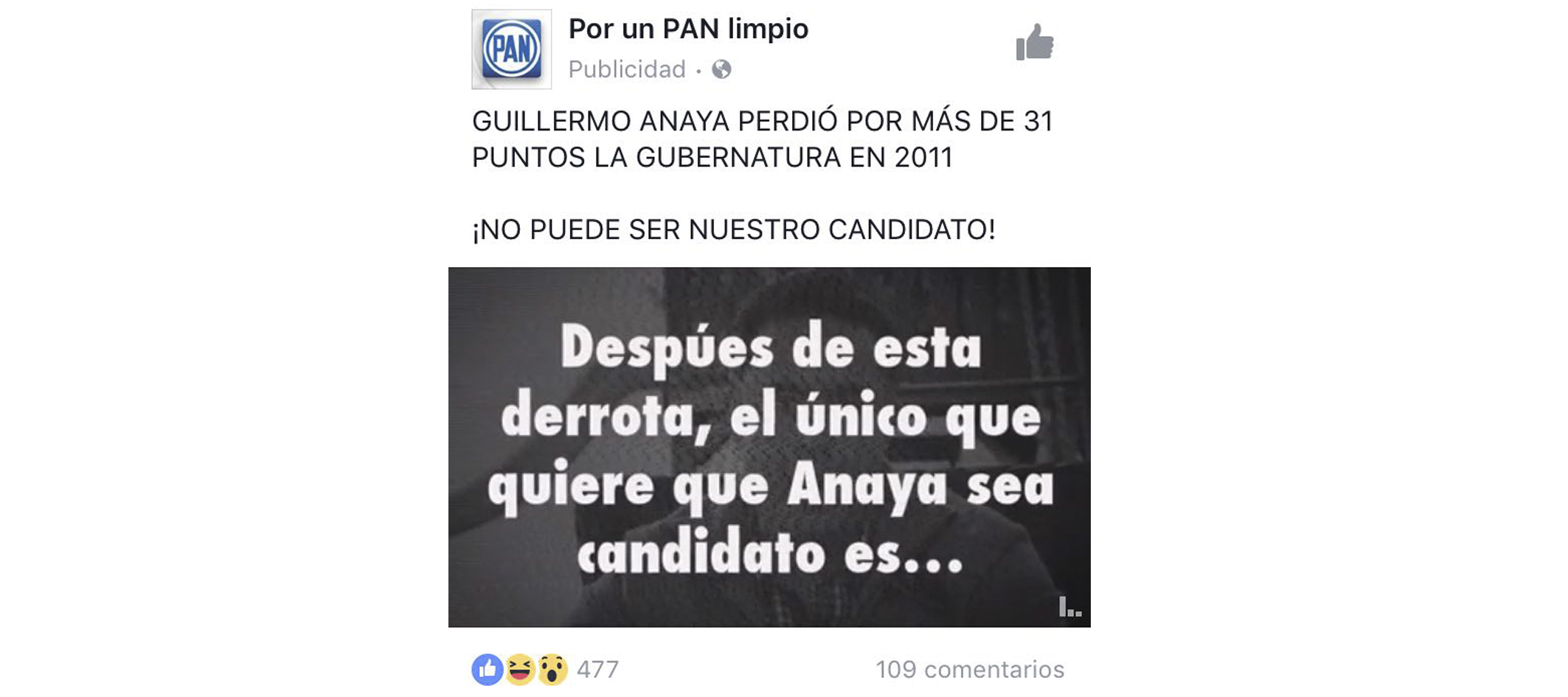 Se evidencia división en el PAN; <br>rechazan militantes a Anaya