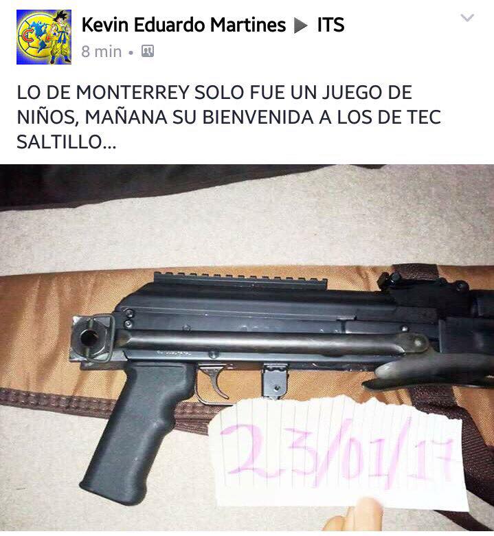 Investiga PJGE amenazas de ataque al Tec Saltillo