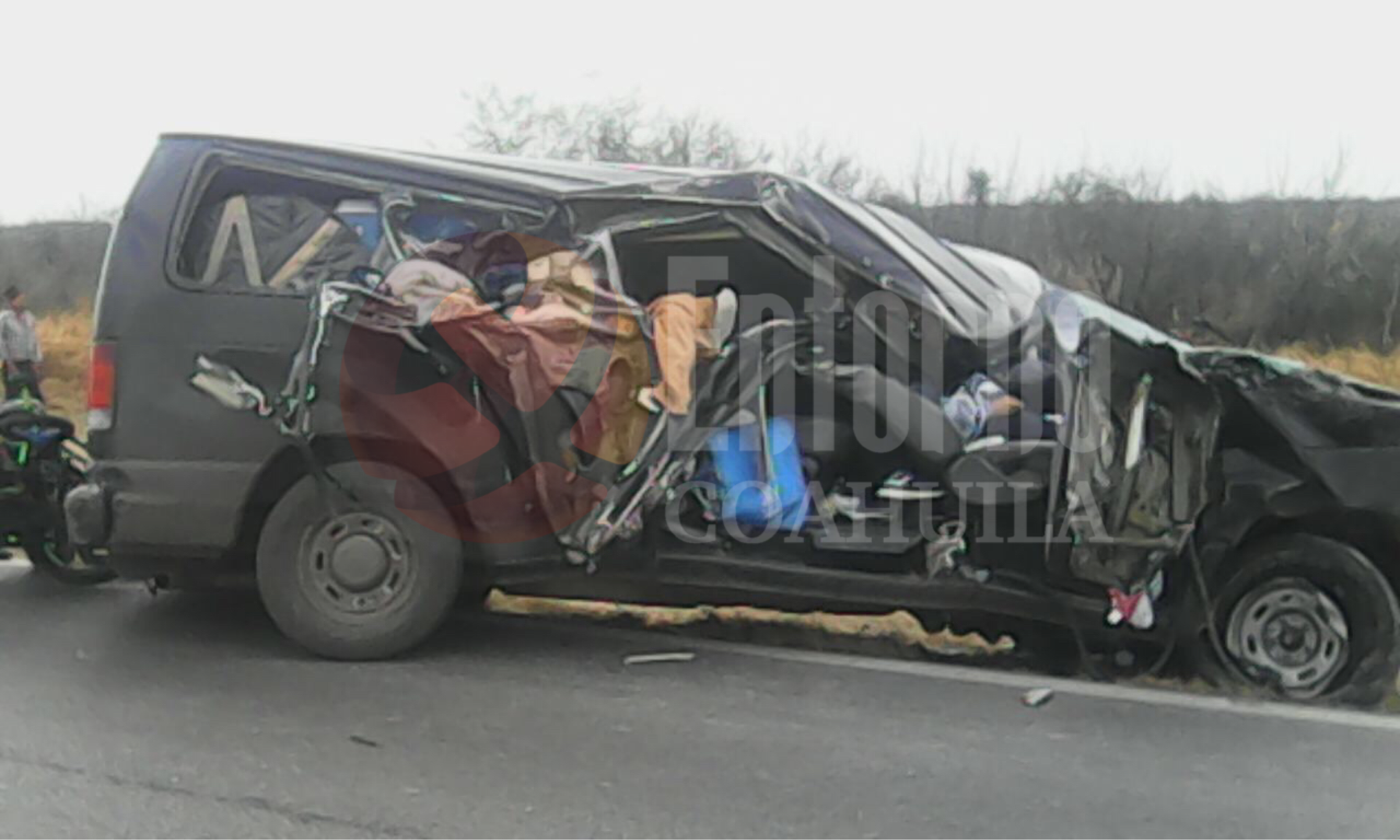 Carreterazo en Sabinas; <br>2 muertos y un herido