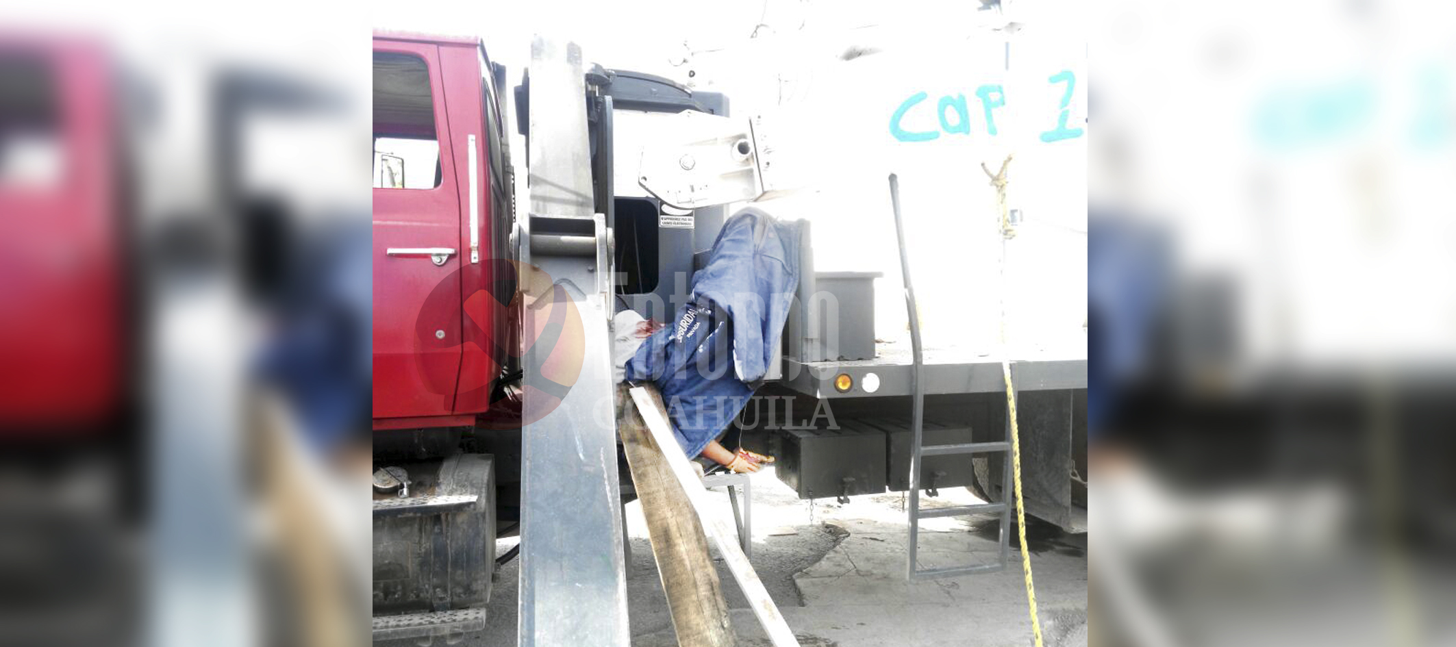 Lo mata grúa en el Club <br>San Isidro de Saltillo