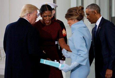 El incómodo momento entre Melania Trump y Michelle Obama