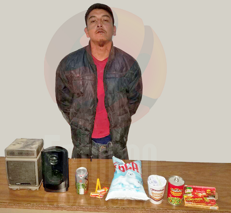 Detienen en flagrancia a ladrón de viviendas en Acuña