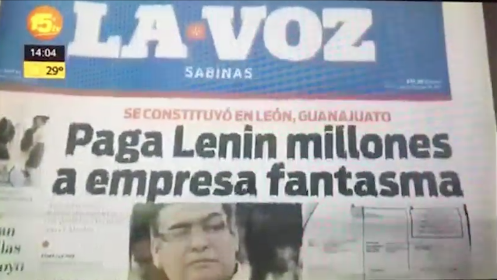 Descubren empresa fantasma <br>a alcalde Lenin Flores, de Sabinas