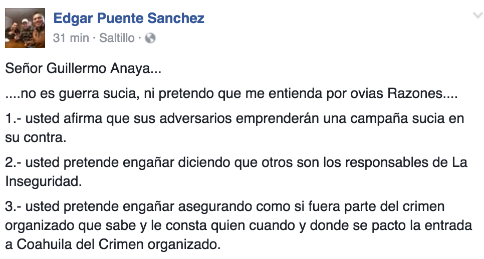 “Al que tachan de narco es a <br>usted”, le dicen a Memo Anaya