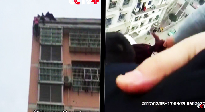 Video: Salva a su esposa agarrándola del cabello