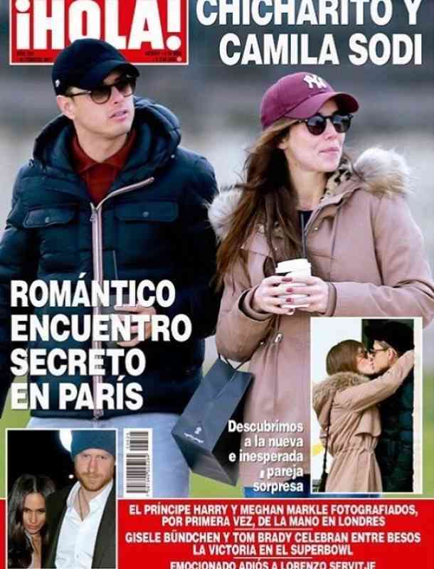 Publican fotos de “Chicharito” besando a Camila Sodi