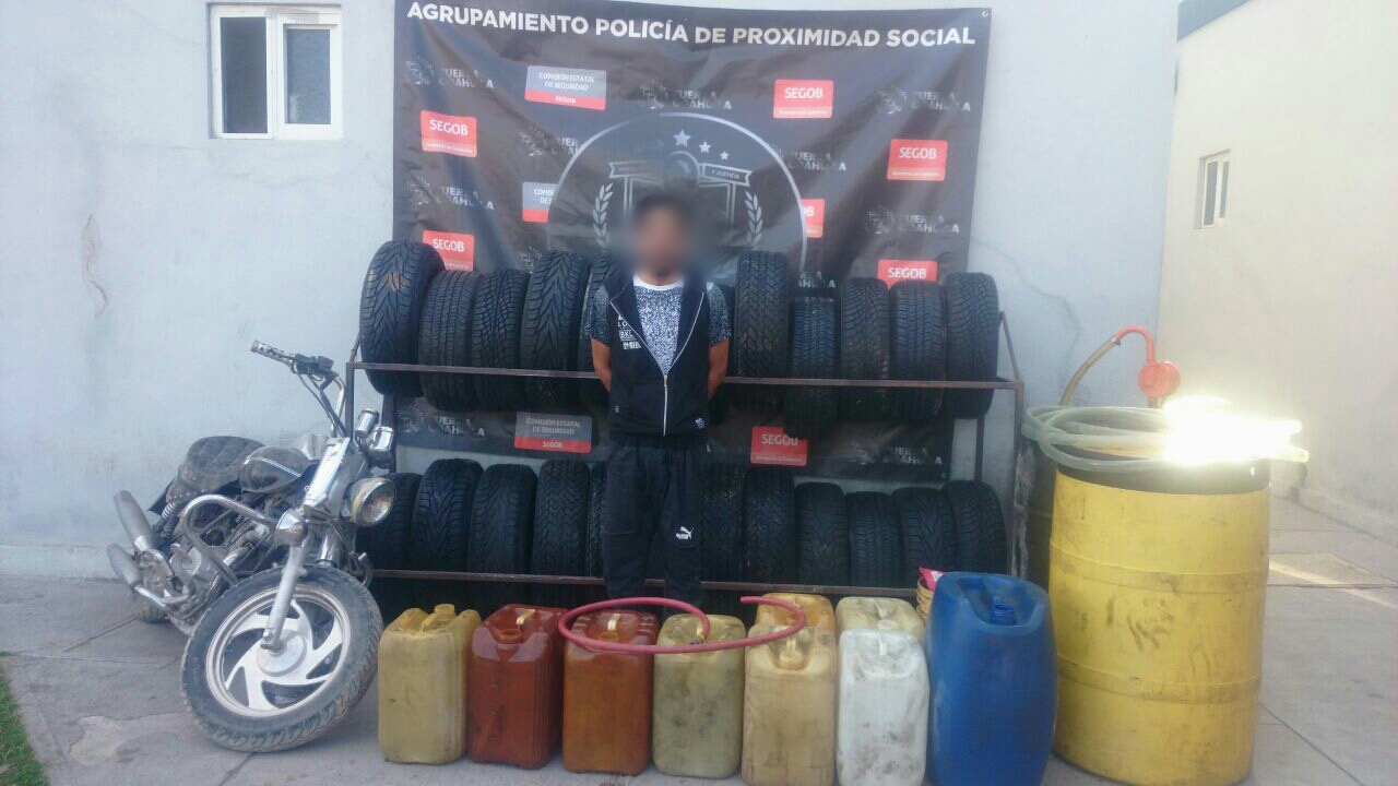 Detiene Fuerza Coahuila a sujeto por traficar con combustible