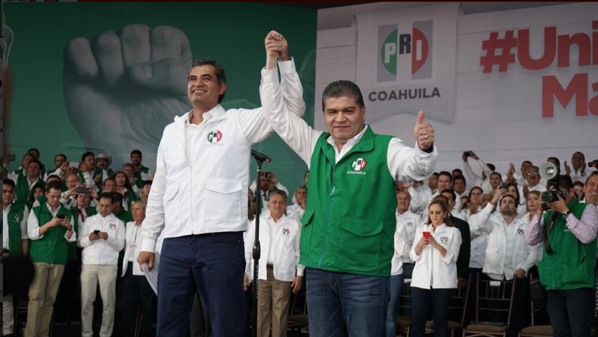 Protesta Miguel Riquelme como <br>candidato del PRI a Gobernador