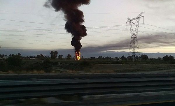 Se incendia ducto en Acatzingo, Puebla