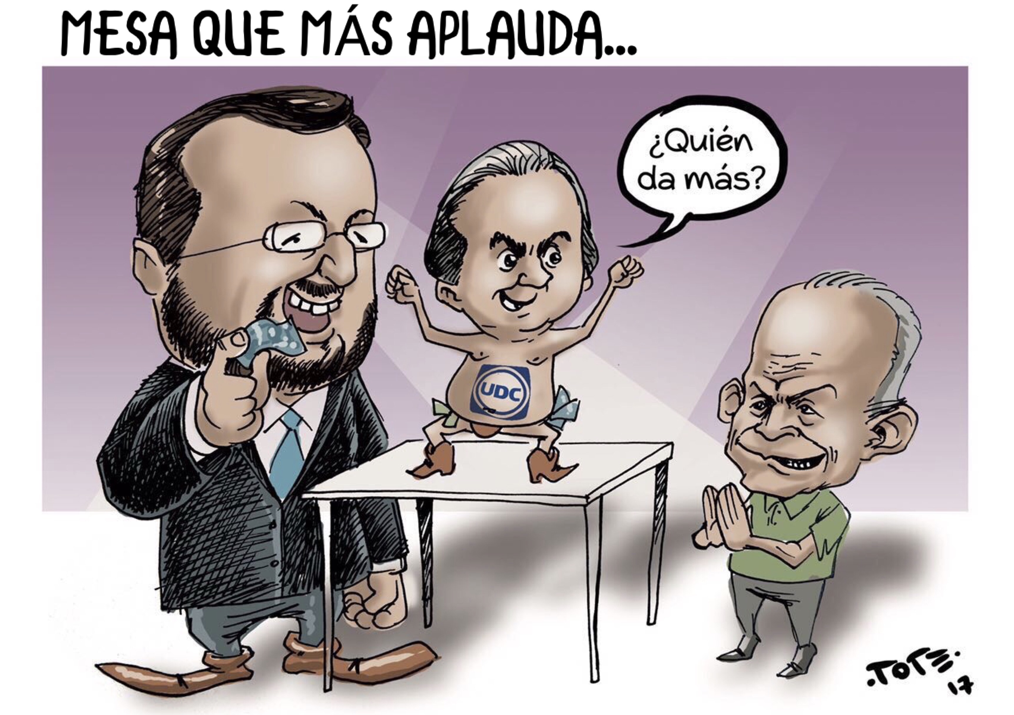 Mesa que más aplauda…