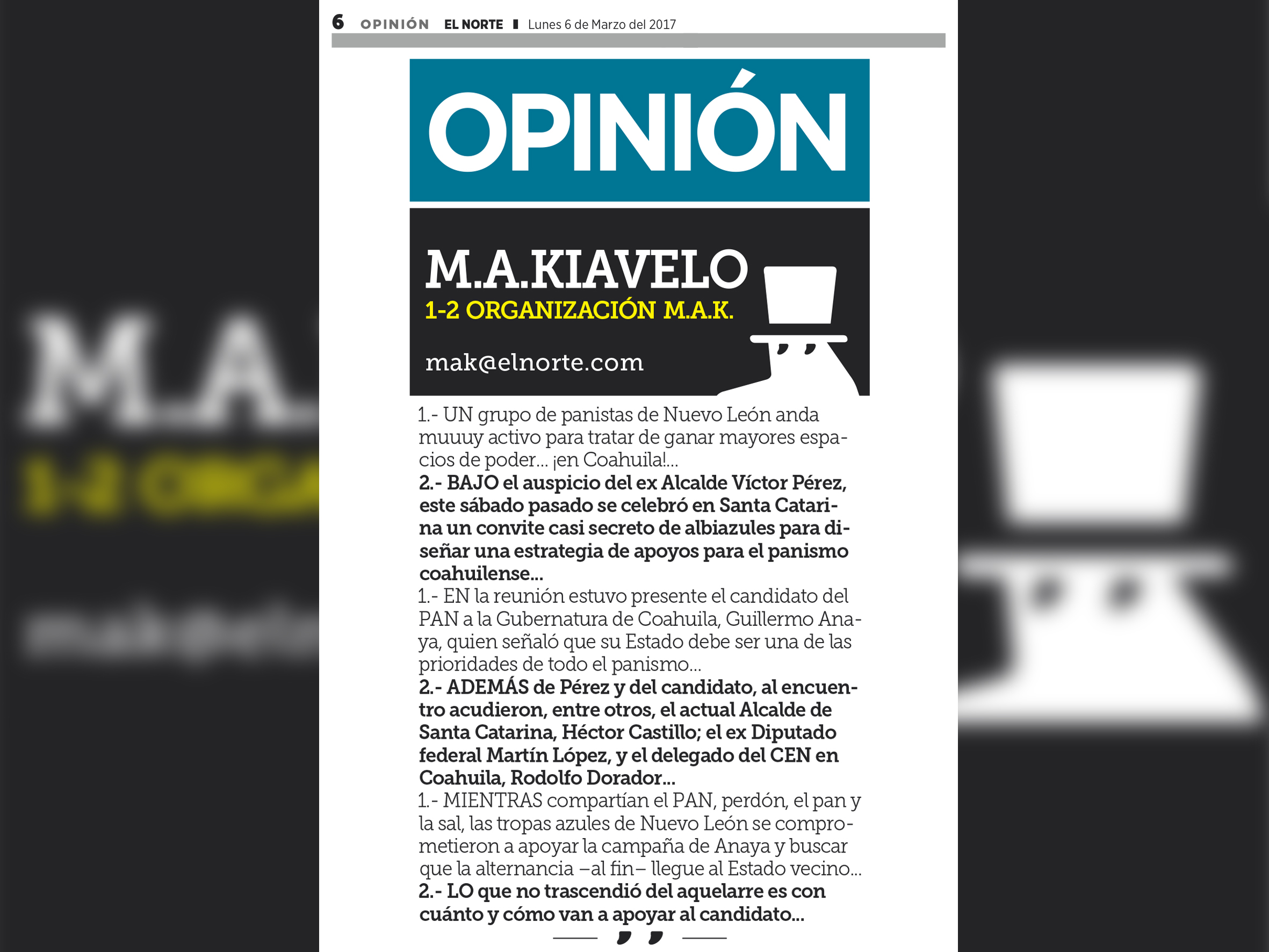 Acuerdan panistas de NL <br>“meter las manos” en Coahuila