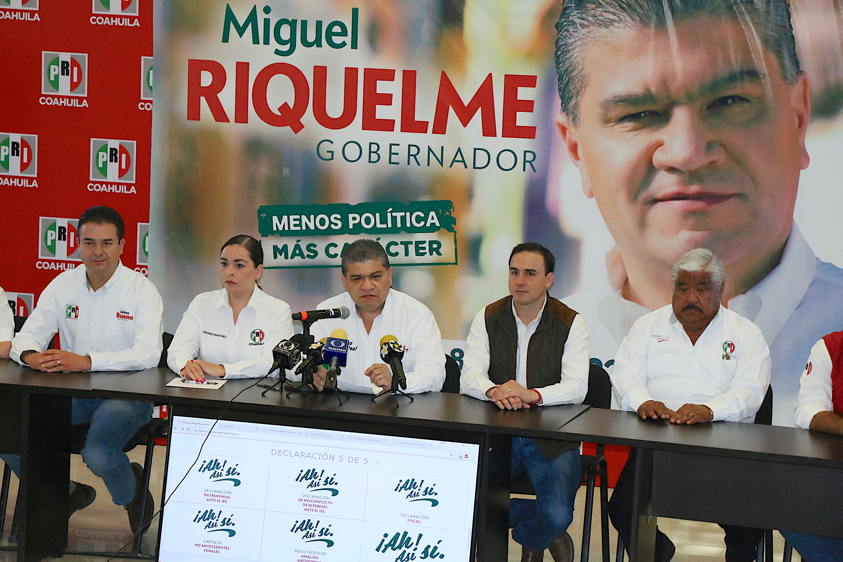 Presenta Riquelme declaración 5 de 5; <br>Nadie estará por encima de la Ley, sostiene