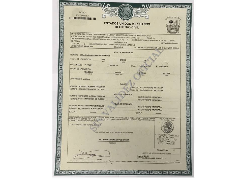 Estrena Coahuila actas verdes, son más seguras y confiables