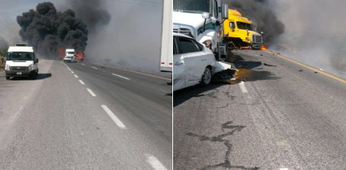 Carambola en la carretera Saltillo-Monterrey