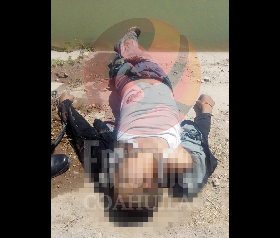 Hallan cadáver en canal de riego en Madero