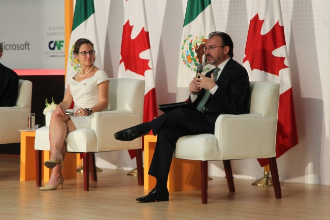 Se reúne canciller mexicano con funcionarios de Estados Unidos y Canadá