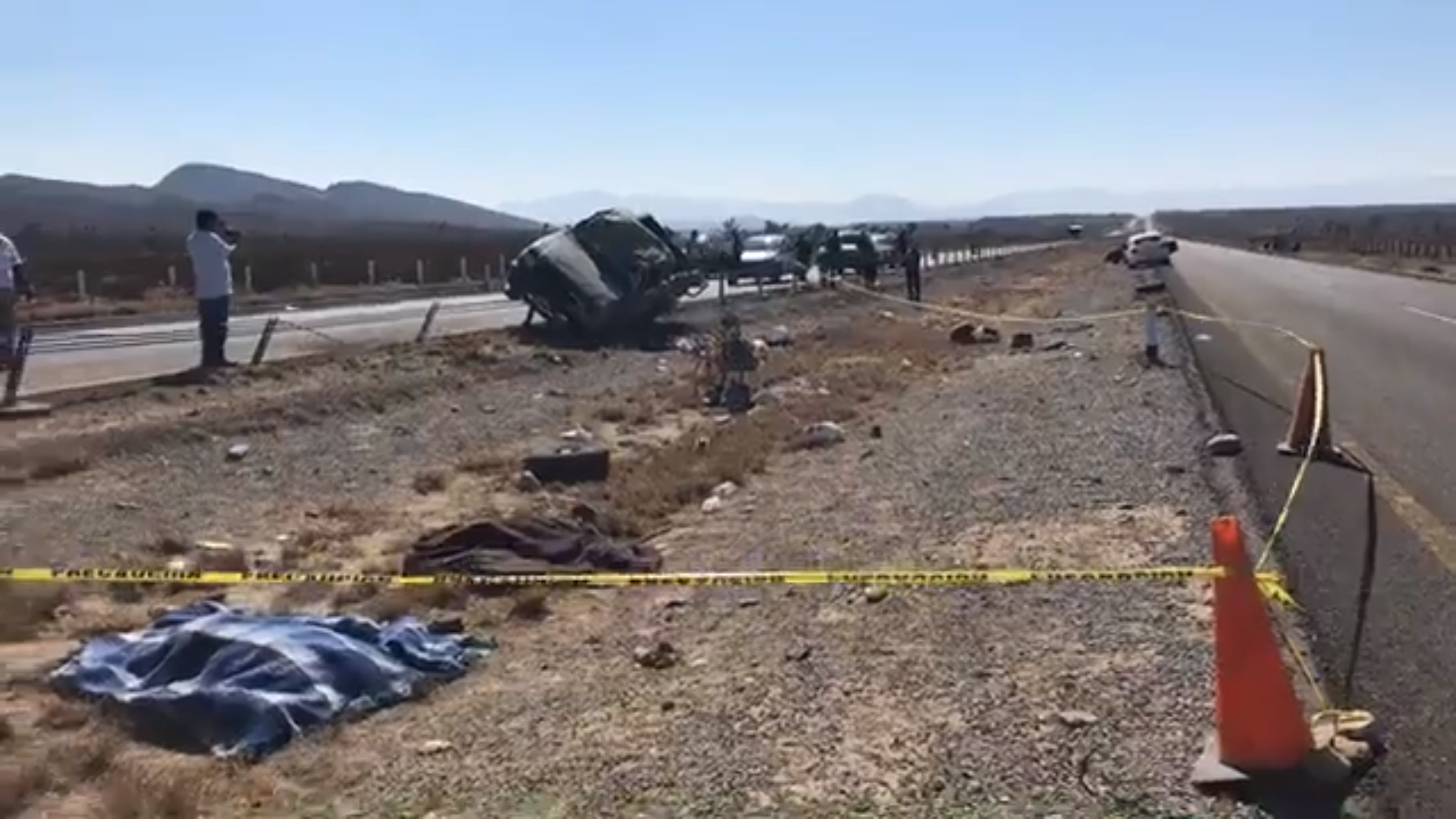 Carreterazo deja un muerto y <br>9 heridos en la Saltillo-Torreón