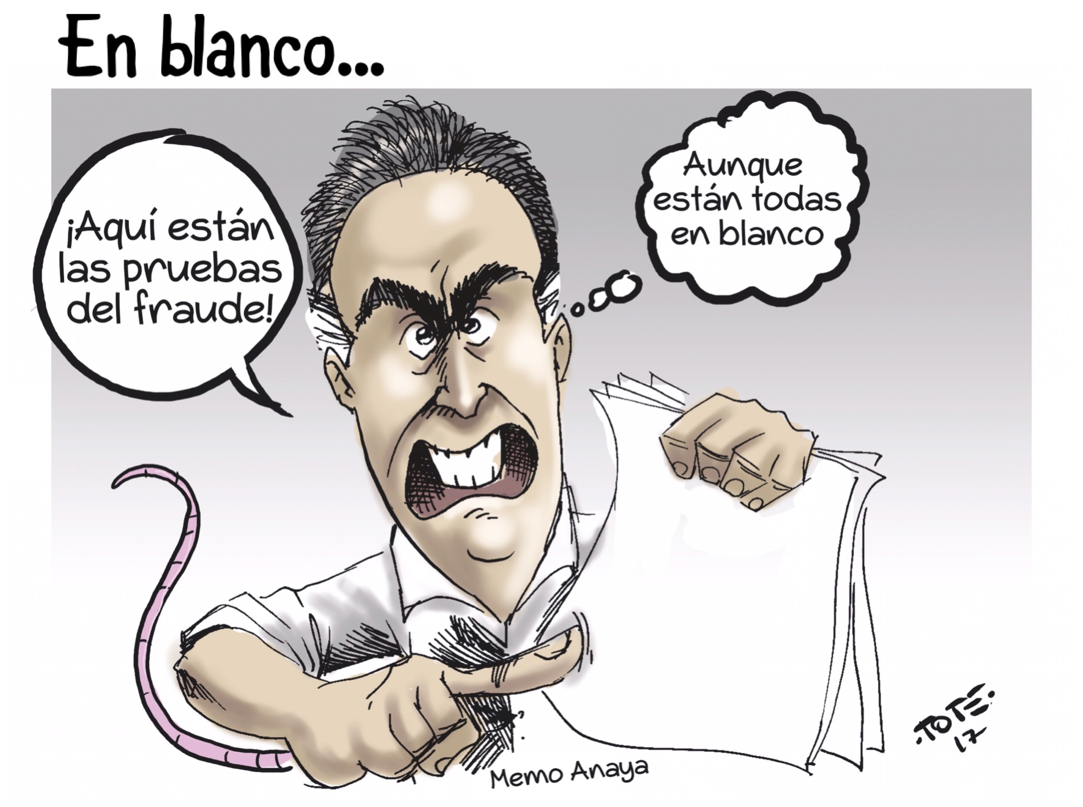 En blanco…