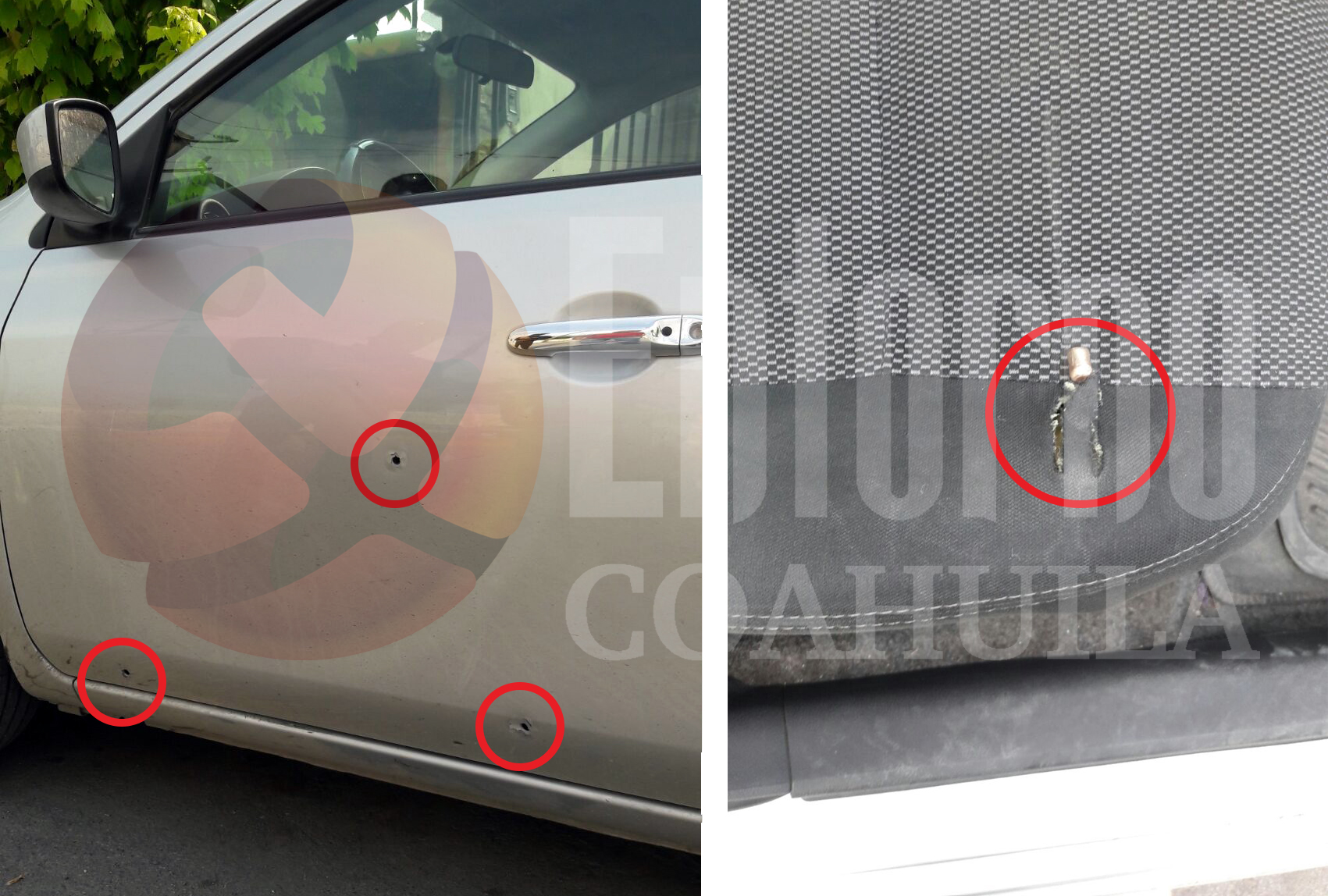 Balean auto en Monclova afuera de una casa