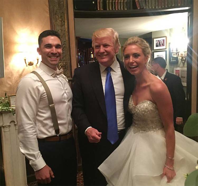 Video: Trump irrumpe de sorpresa en una boda