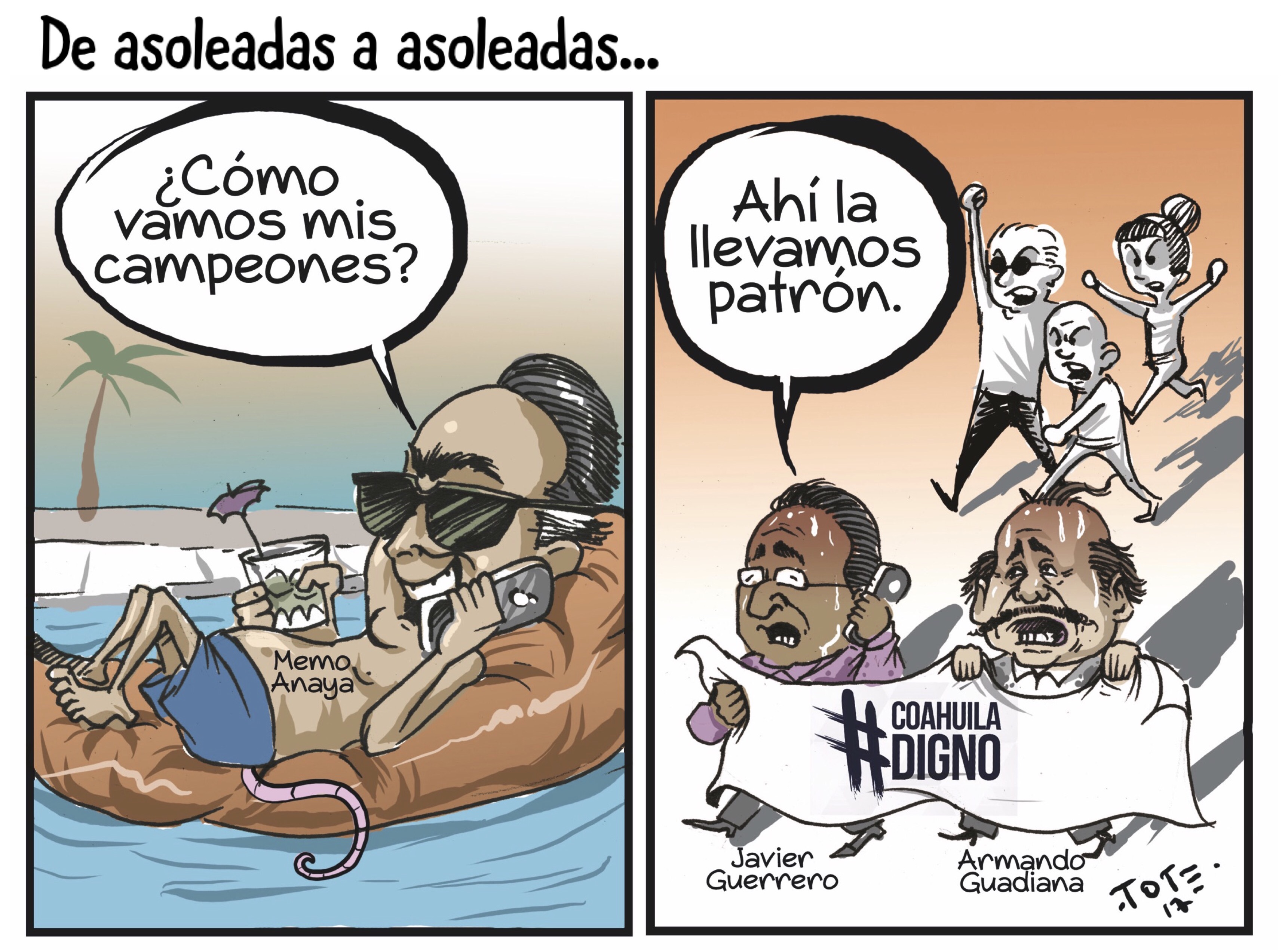 De asoleadas, a asoleadas…