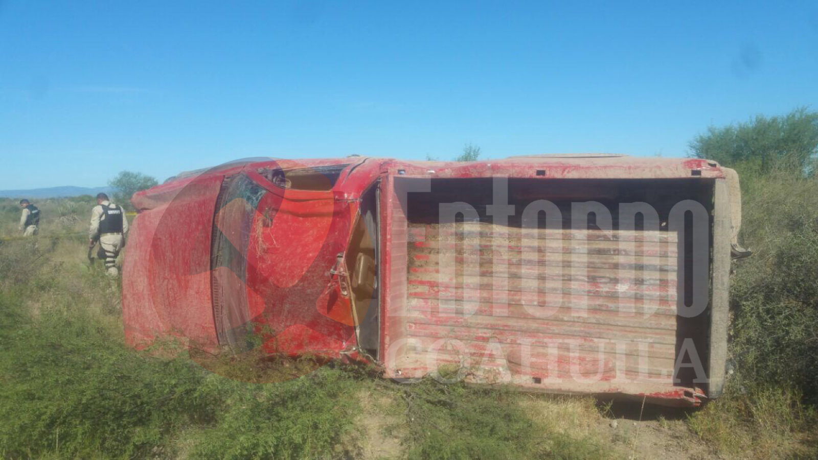 Se mata saltillense en Acuña tras volcadura