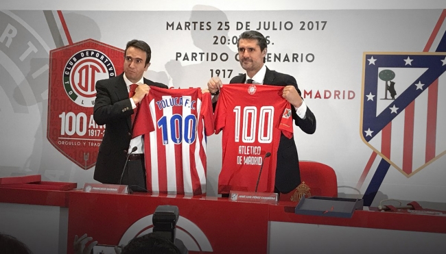 Toluca recibe al Atlético de Madrid en partido por los festejos de su centenario