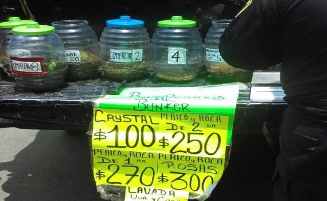 Desmantelan ‘narcotiendita’ ambulante en Tepito