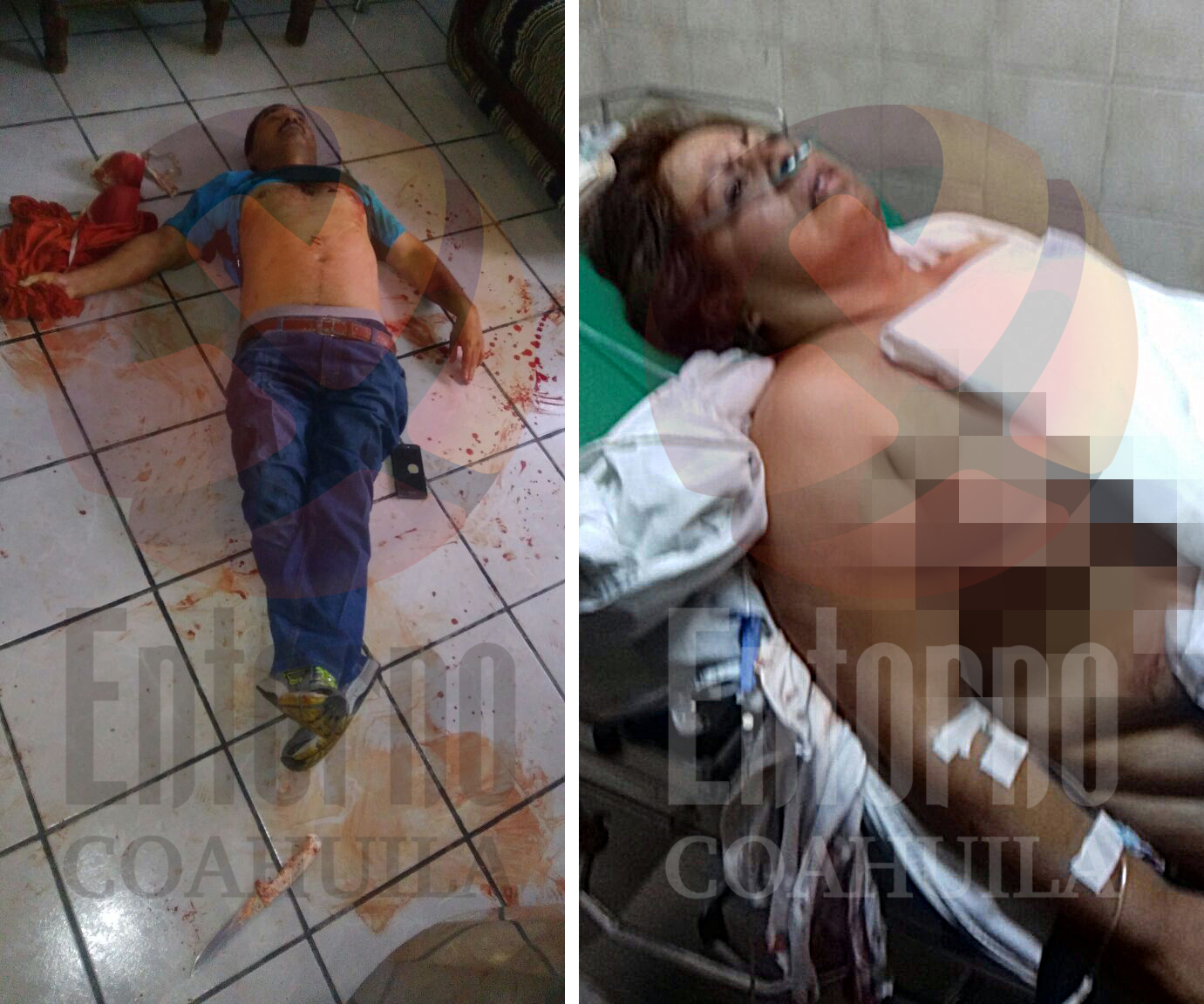 Se suicida torreonense <br>tras apuñalar a su pareja